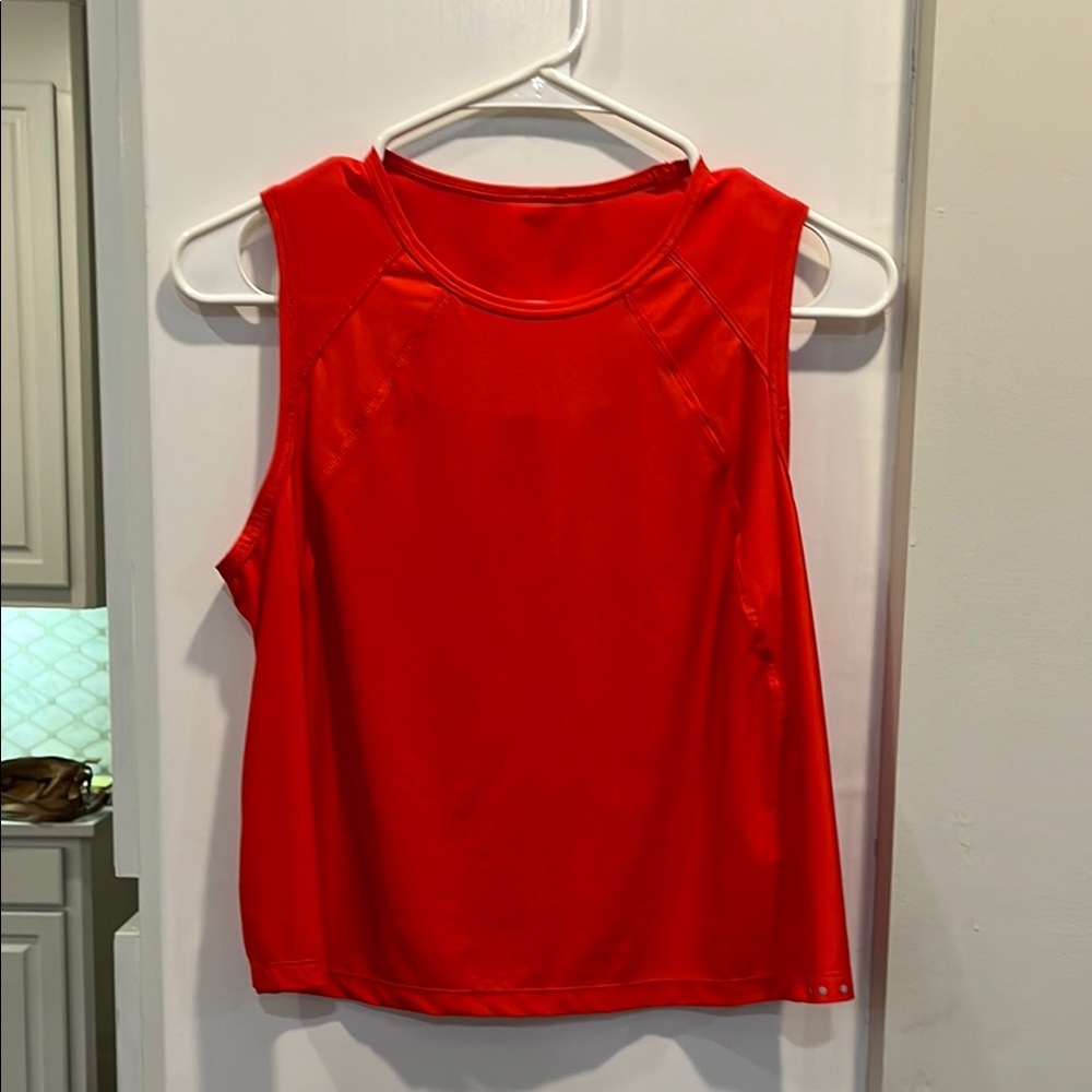 Athletic Works Red Boxy Sleeveless Tank Top